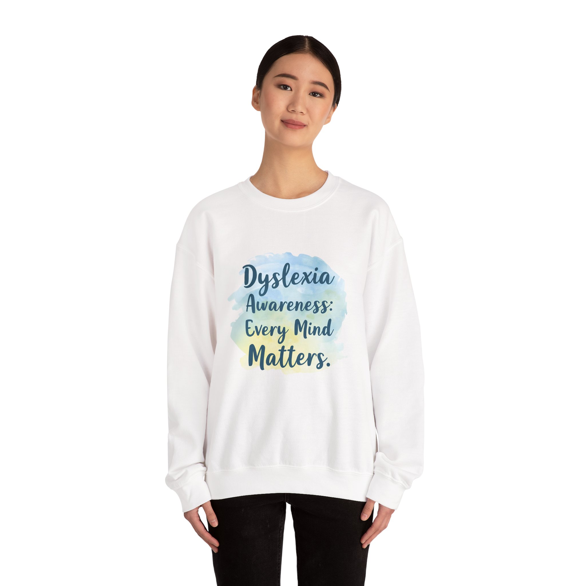 Dyslexia Awareness: Every Mind Matters -Crewneck Sweatshirt - Image 8