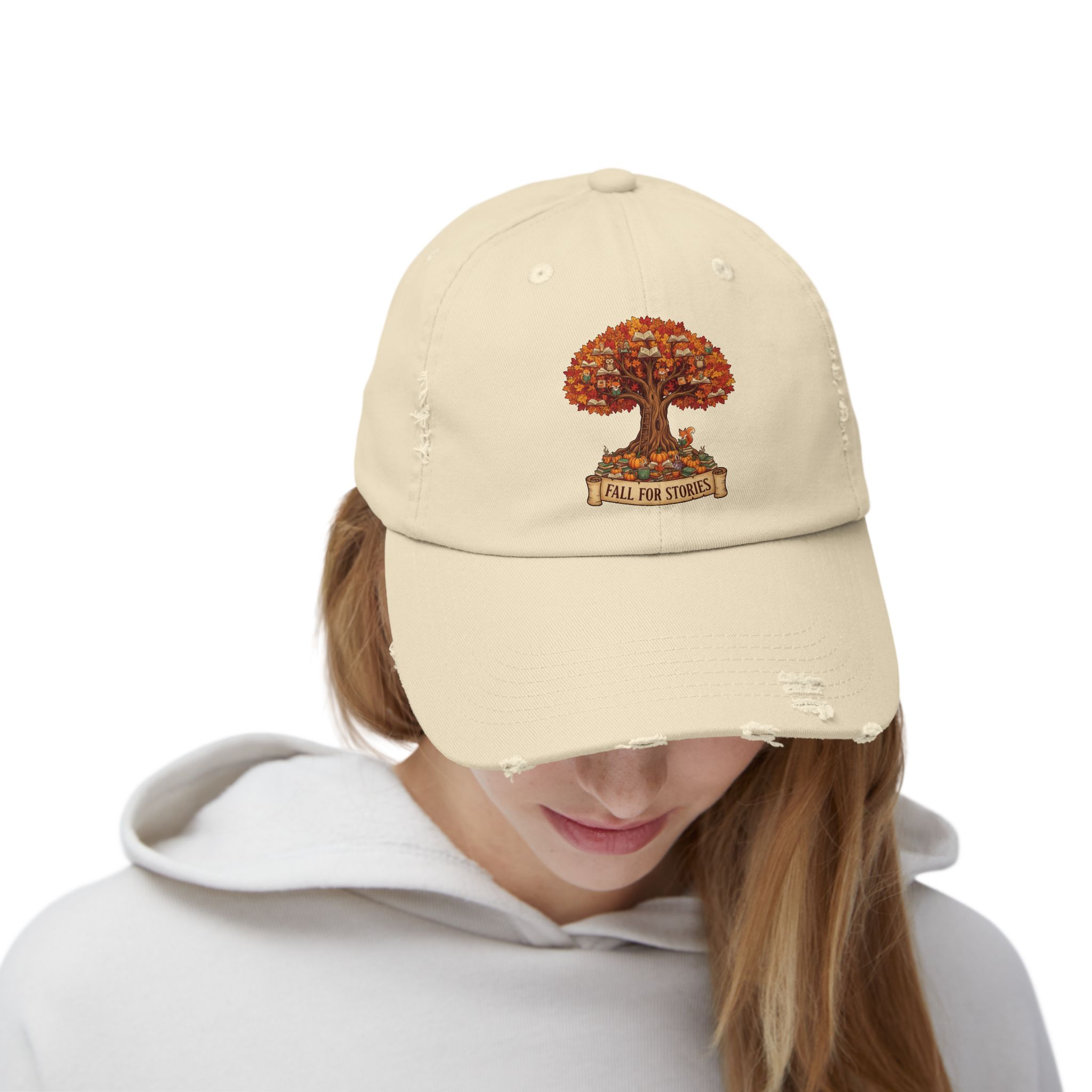 Fall For Stories-Unisex Adjustable Baseball Cap - Image 8