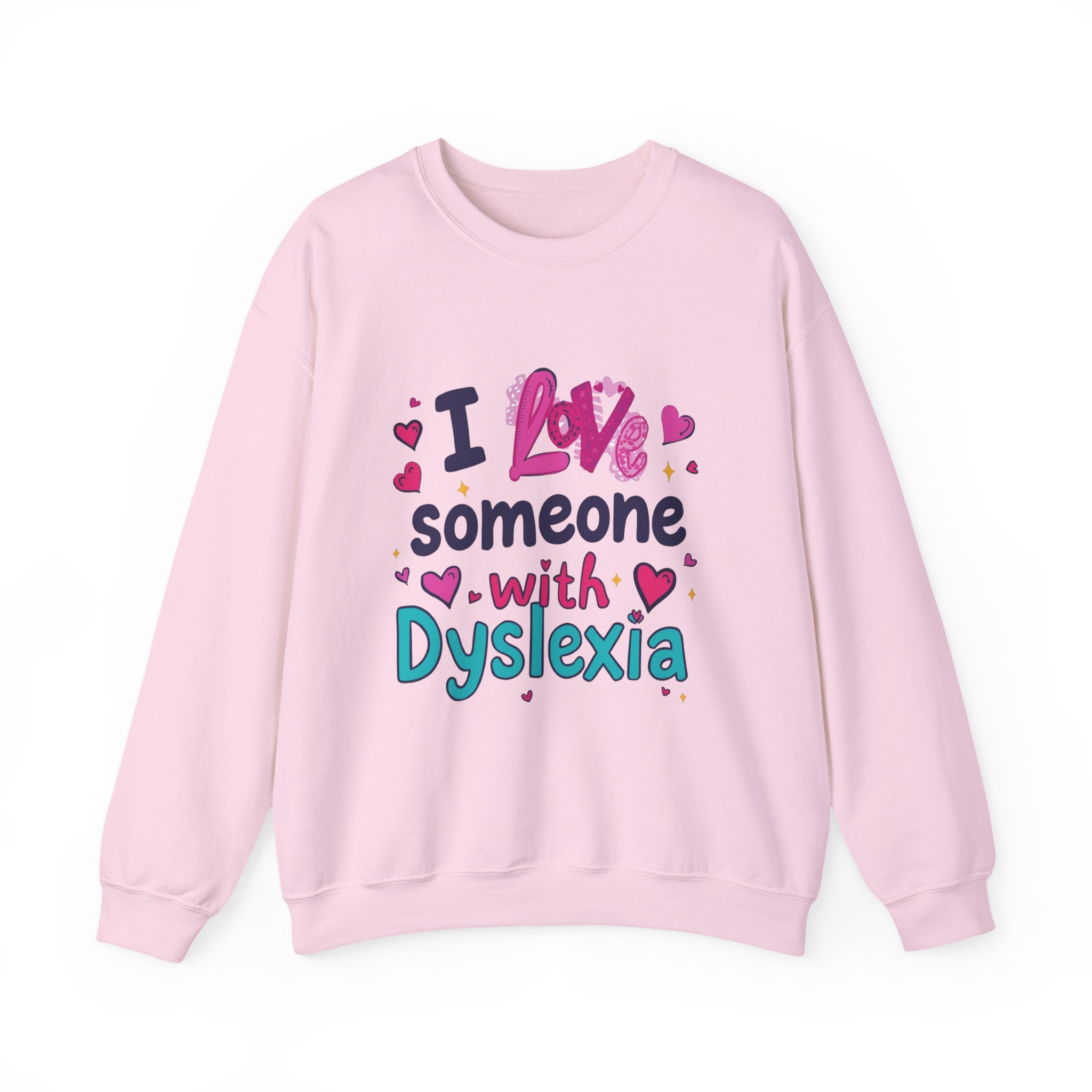 I love someone with Dyslexia -Crewneck Sweatshirt - Image 29