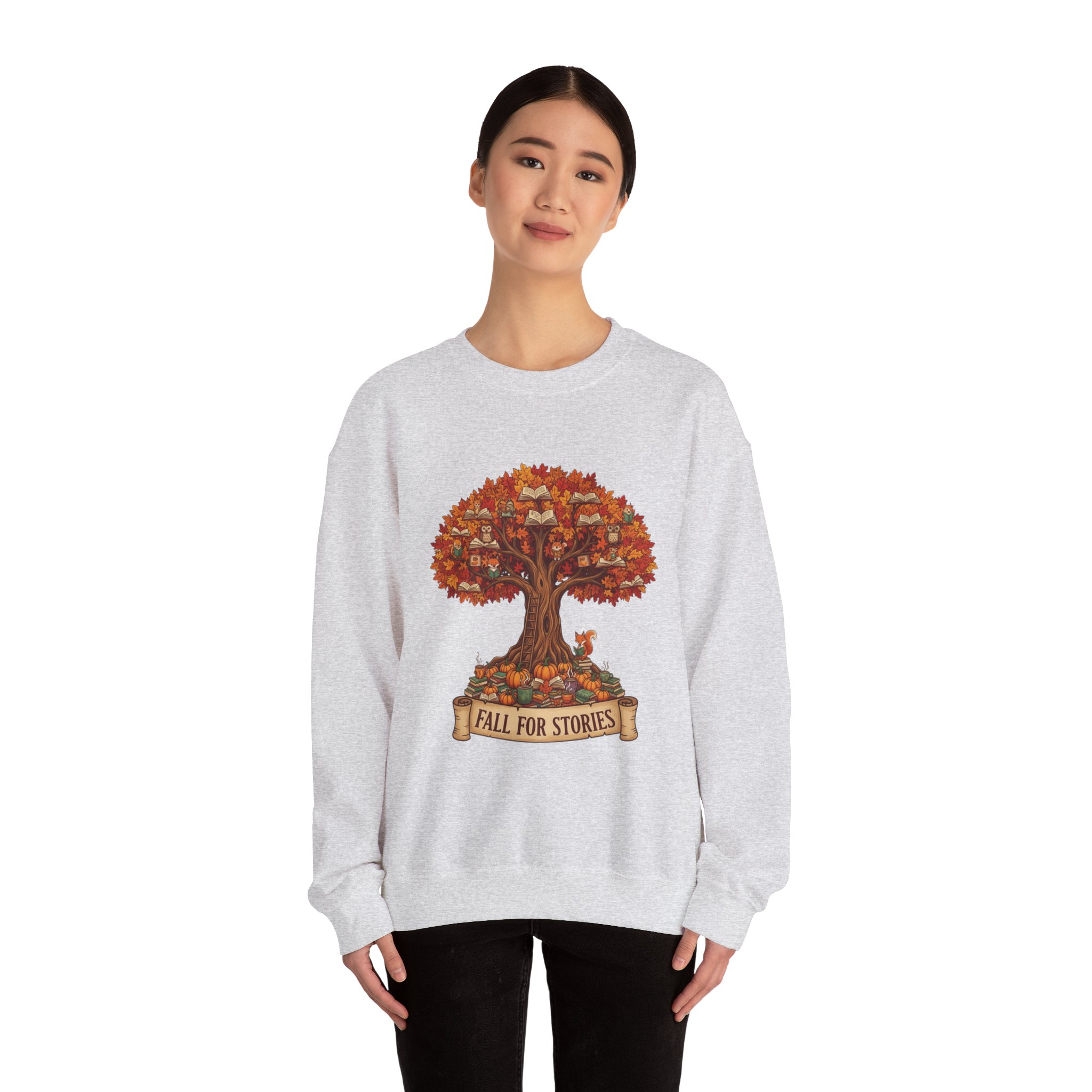Fall For Stories -Crewneck Sweatshirt - Image 12