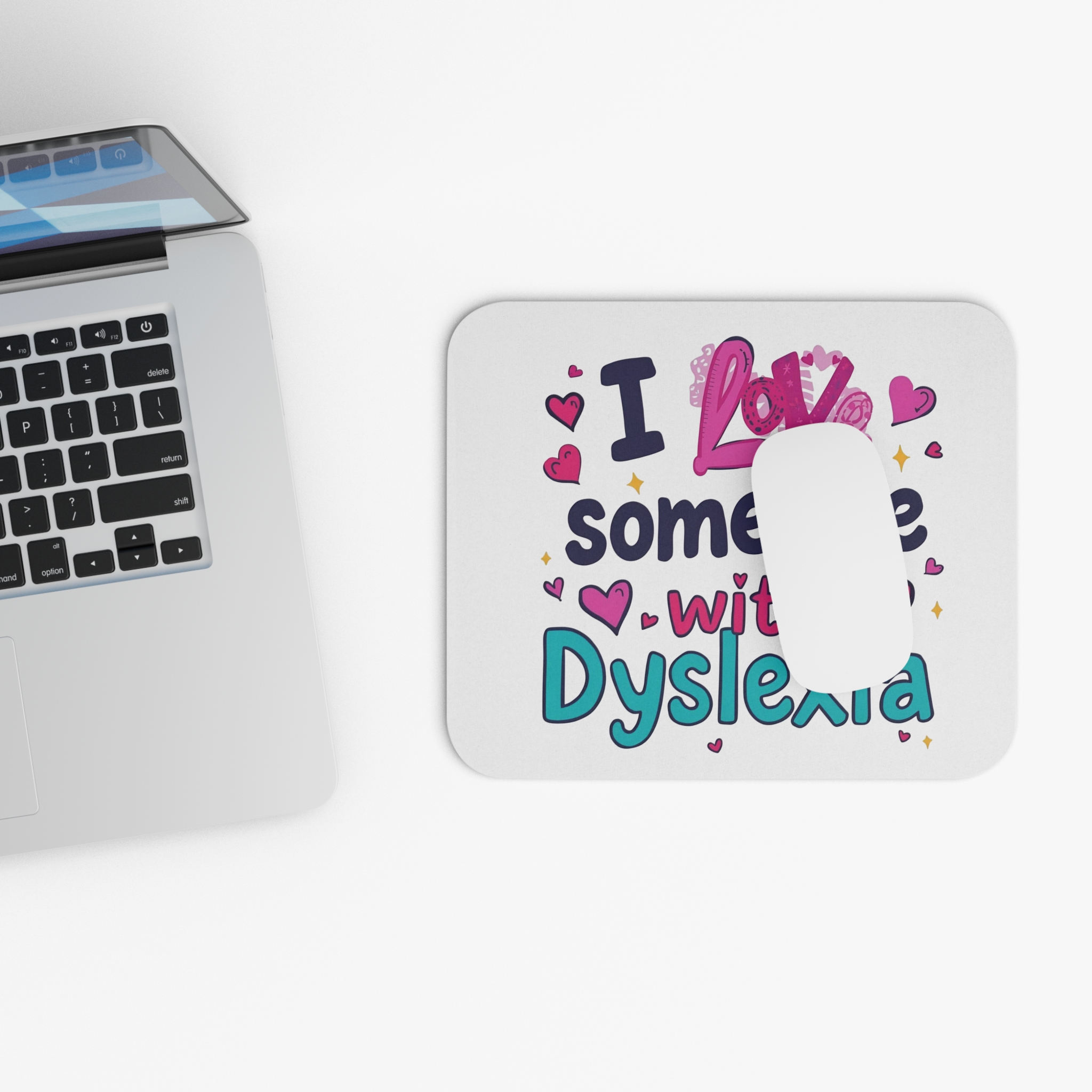 I love someone with Dyslexia - Mouse Pad - Image 4