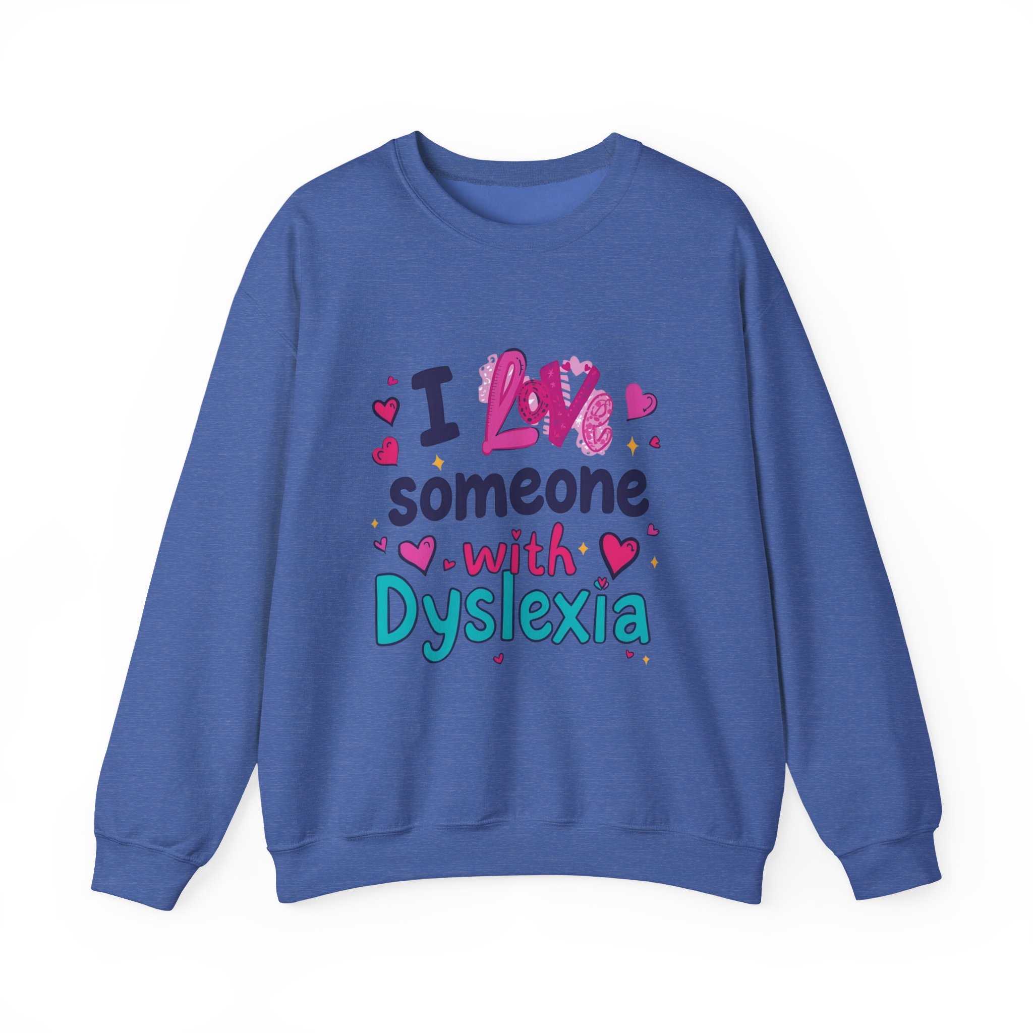 I love someone with Dyslexia -Crewneck Sweatshirt - Image 25