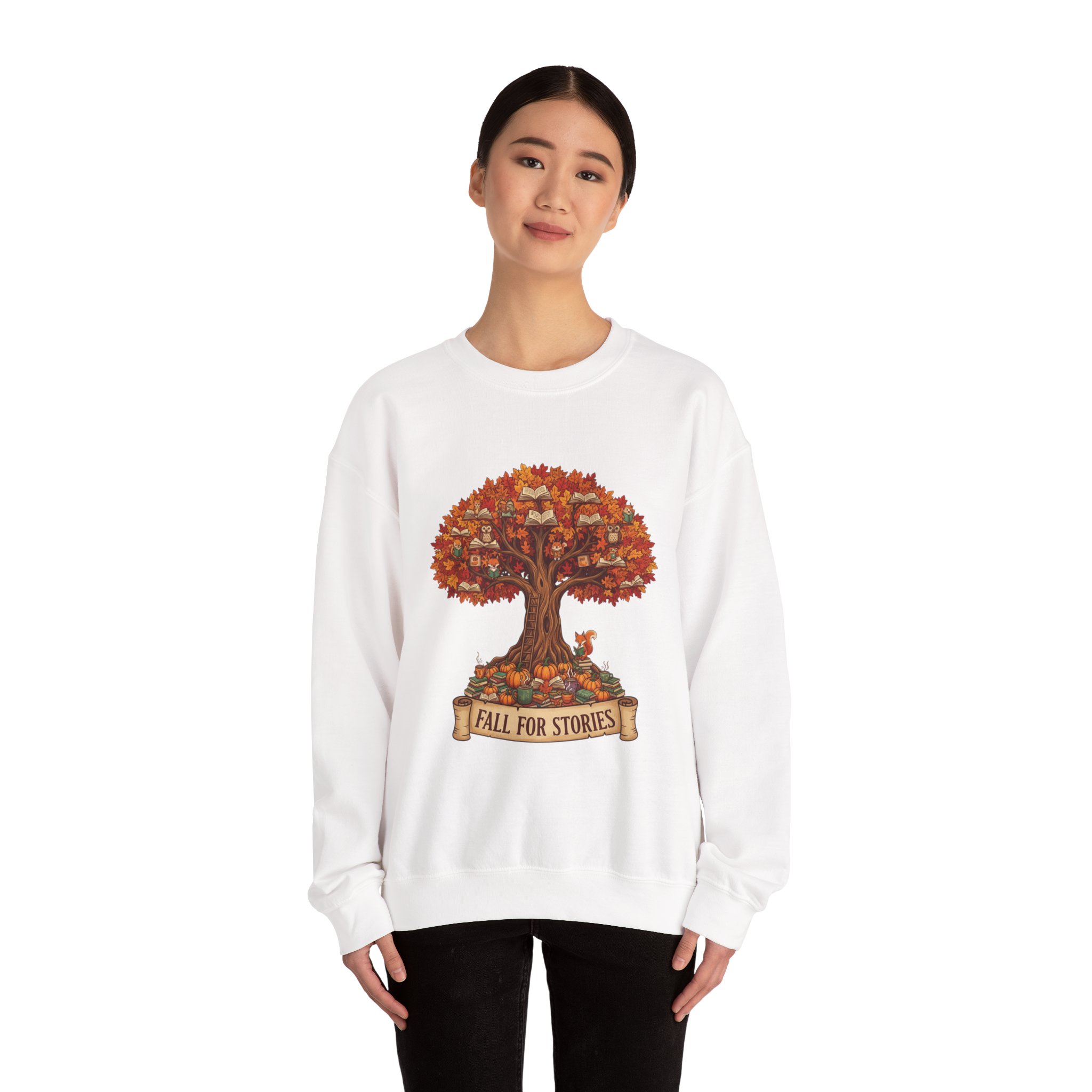 Fall For Stories -Crewneck Sweatshirt - Image 8