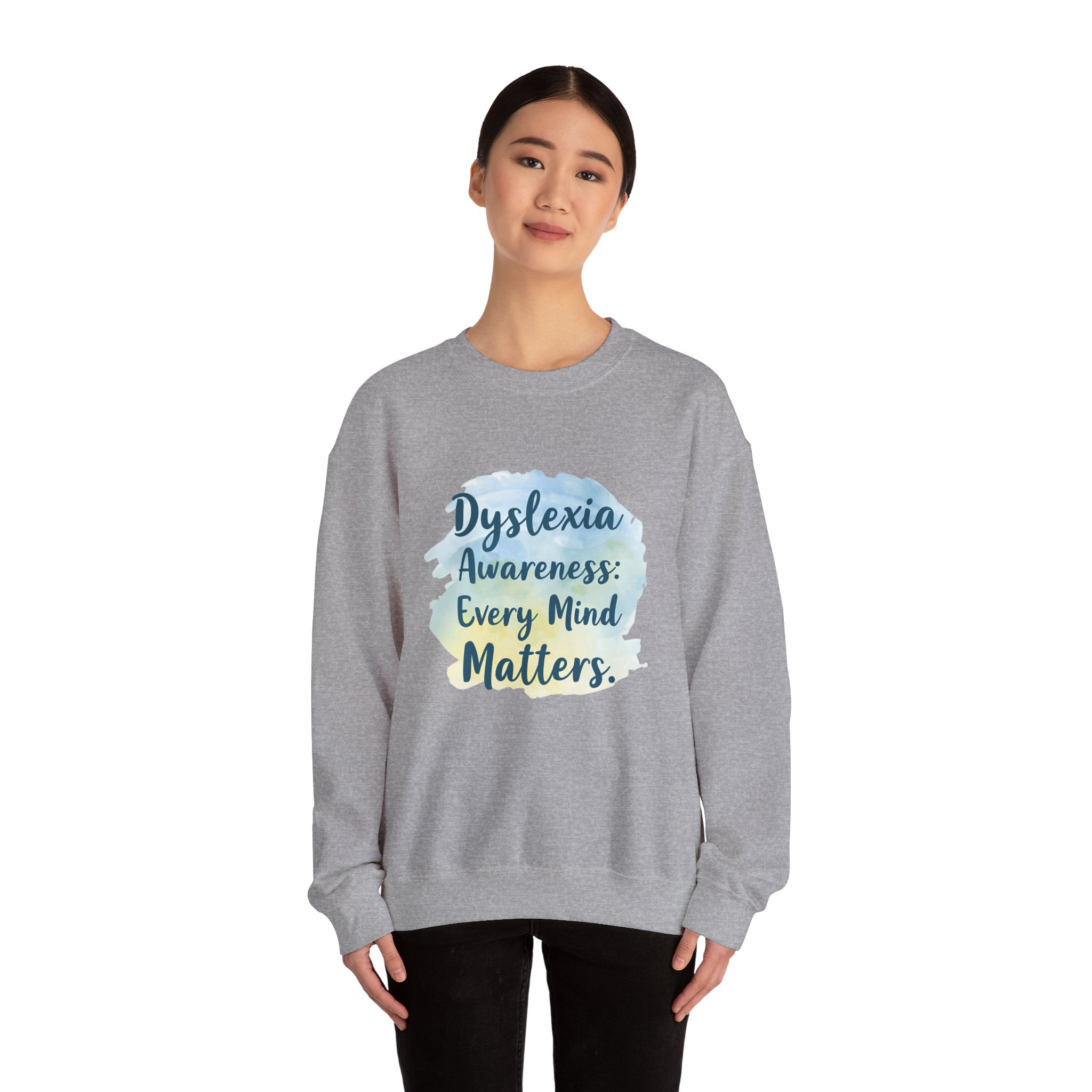 Dyslexia Awareness: Every Mind Matters -Crewneck Sweatshirt - Image 24