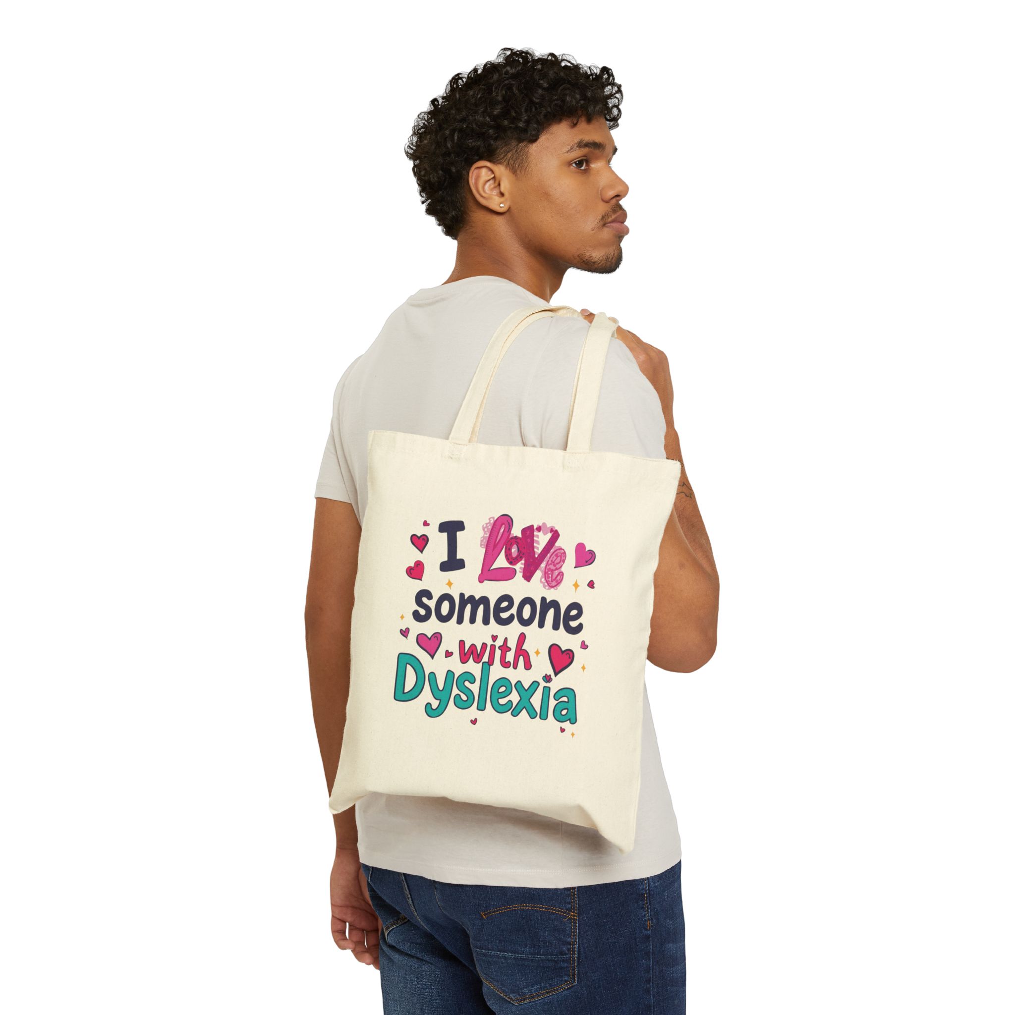 I love someone with Dyslexia - Tote Bag - Image 3