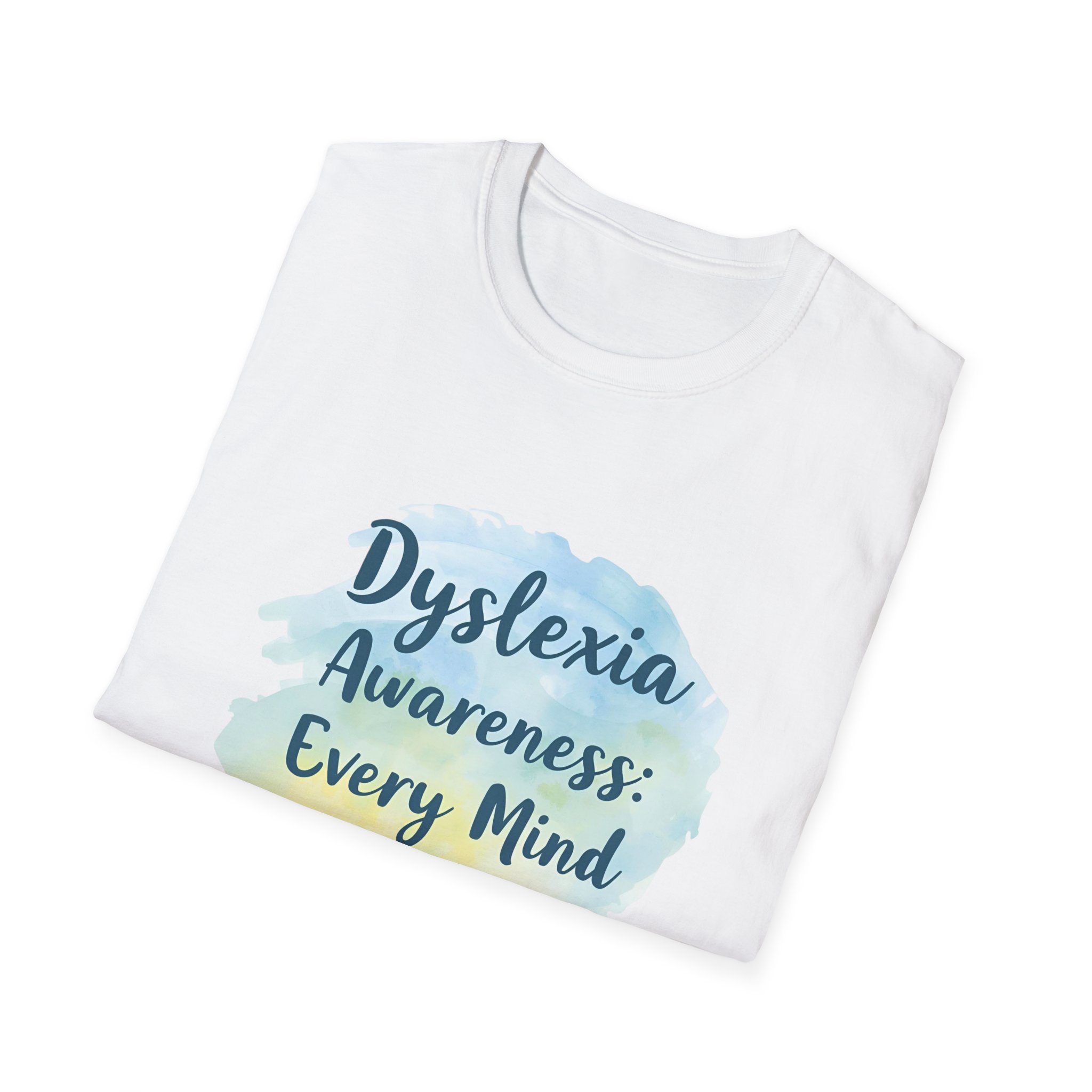 Dyslexia Awareness: Every Mind Matters -Unisex Soft style T-Shirt - Image 8