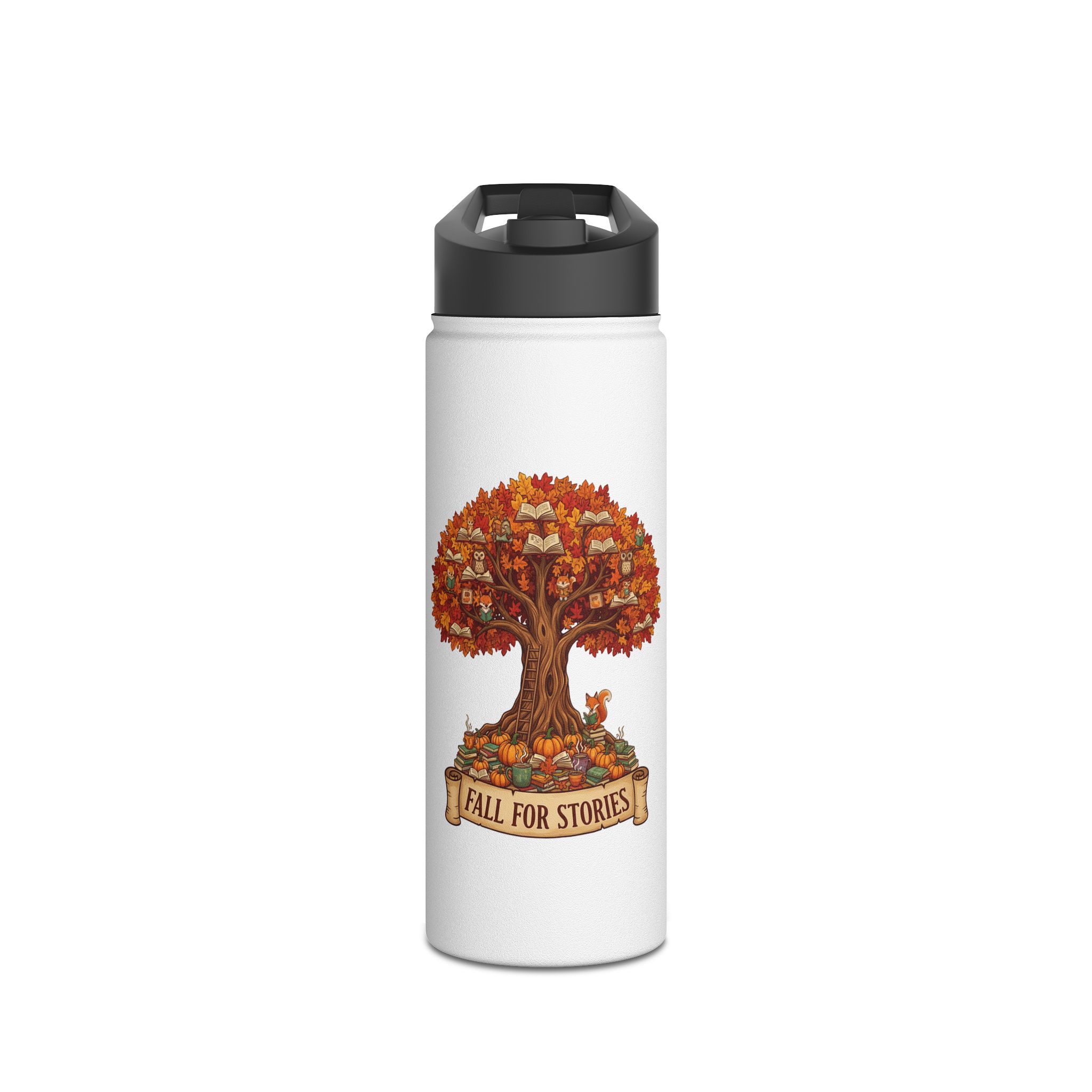 Fall For Stories -Stainless Steel Water Bottle - Image 5