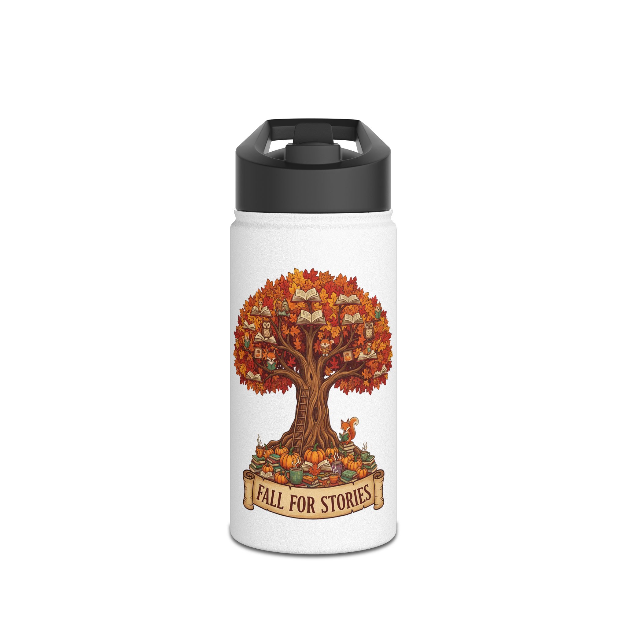 Fall For Stories -Stainless Steel Water Bottle
