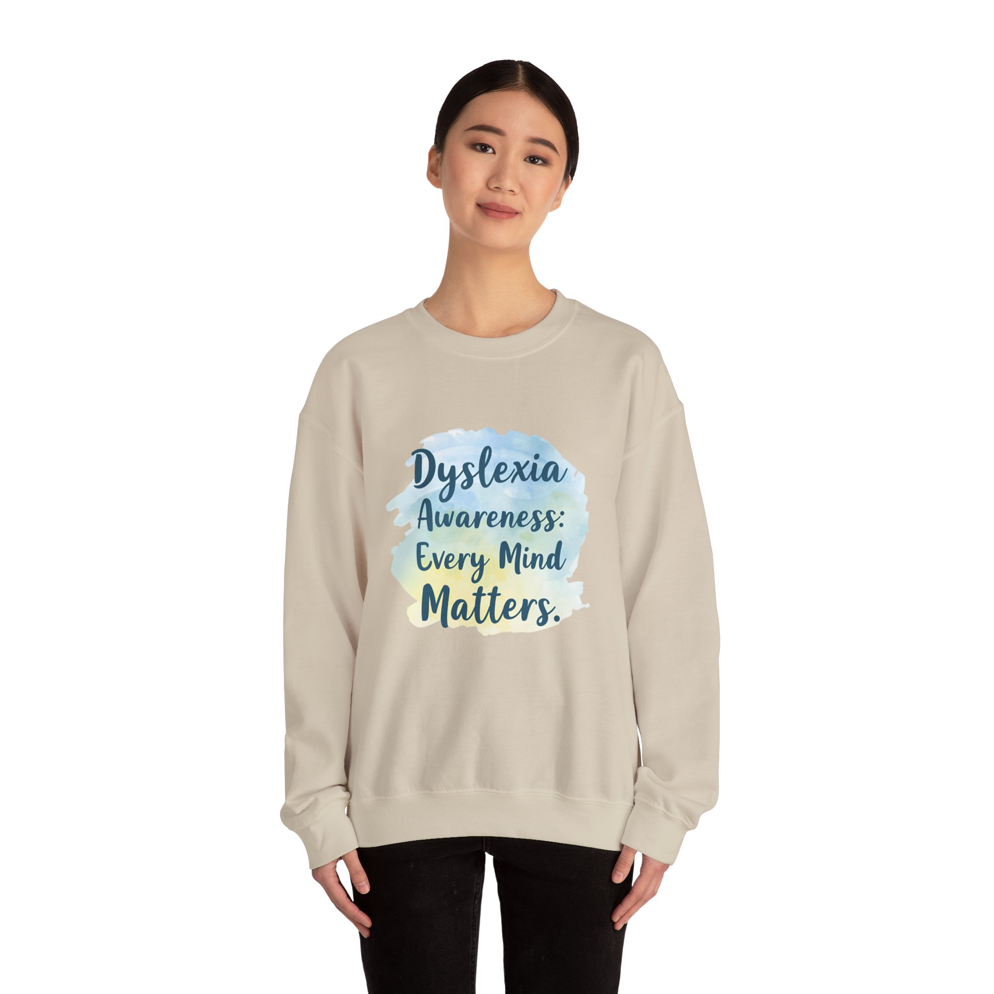 Dyslexia Awareness: Every Mind Matters -Crewneck Sweatshirt - Image 20