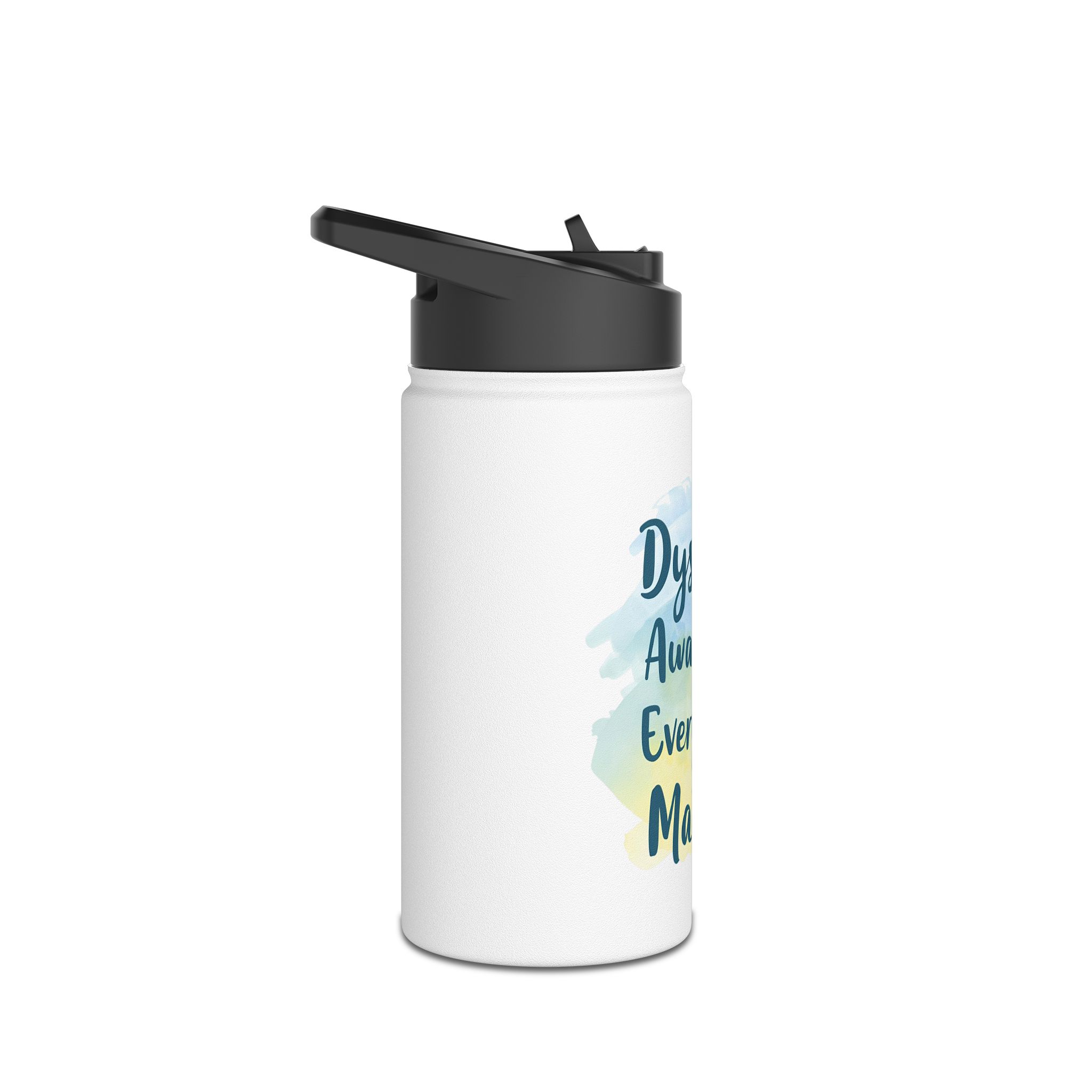 Dyslexia Awareness: Every Mind Matters -Stainless Steel Water Bottle - Image 3