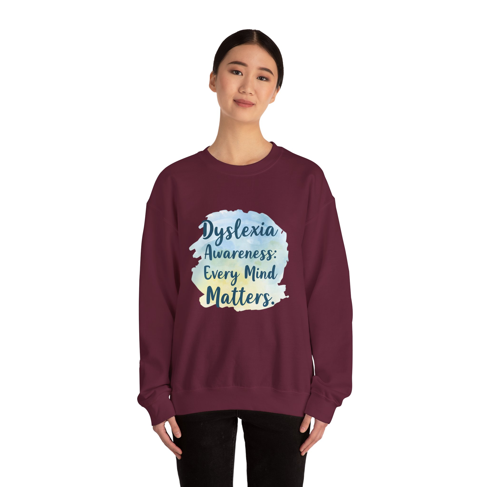 Dyslexia Awareness: Every Mind Matters -Crewneck Sweatshirt - Image 28