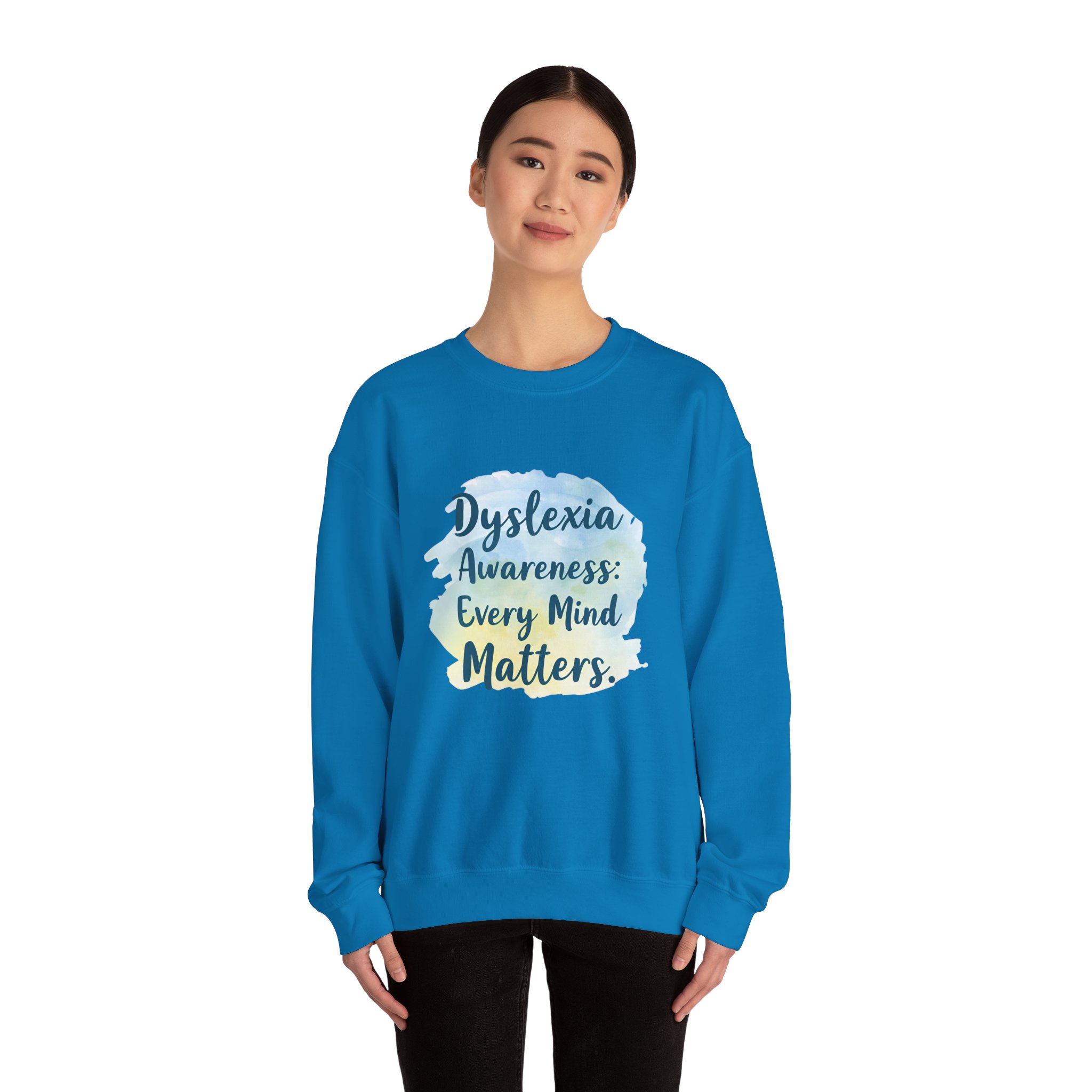 Dyslexia Awareness: Every Mind Matters -Crewneck Sweatshirt - Image 40