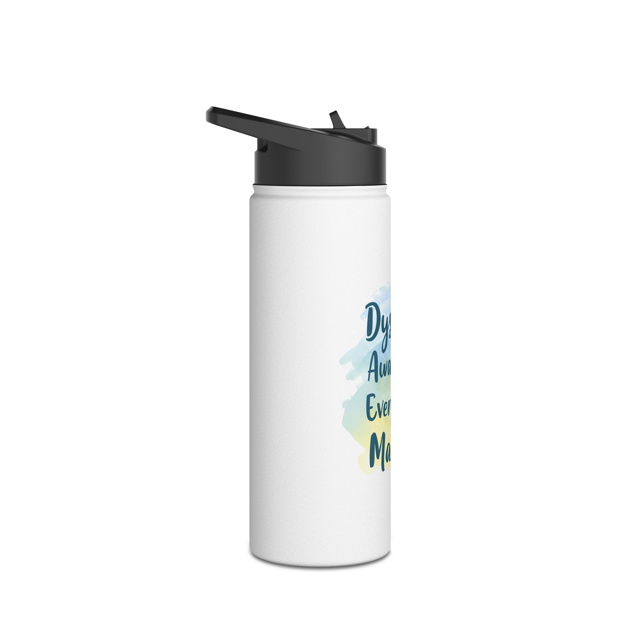 Dyslexia Awareness: Every Mind Matters -Stainless Steel Water Bottle - Image 7