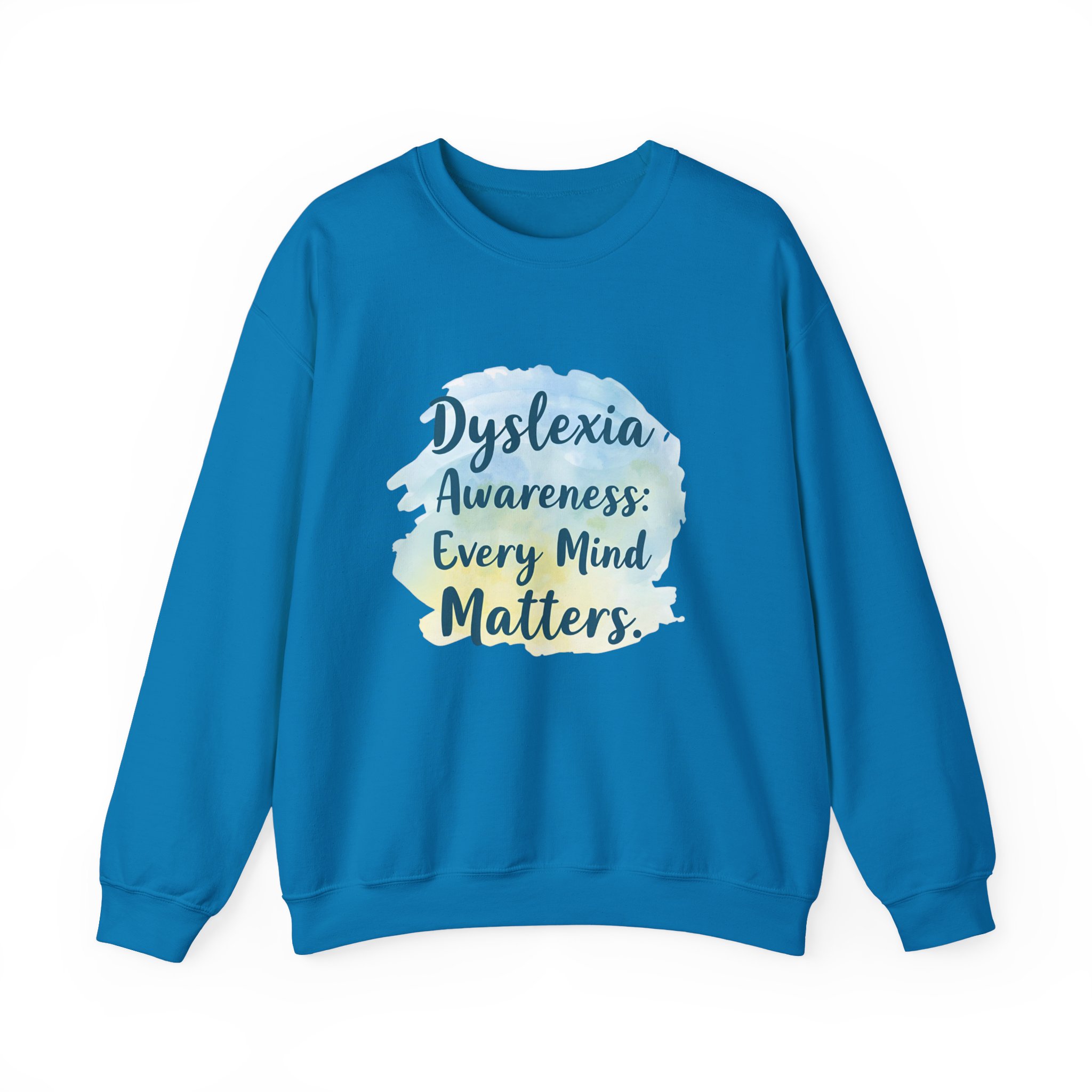 Dyslexia Awareness: Every Mind Matters -Crewneck Sweatshirt - Image 37
