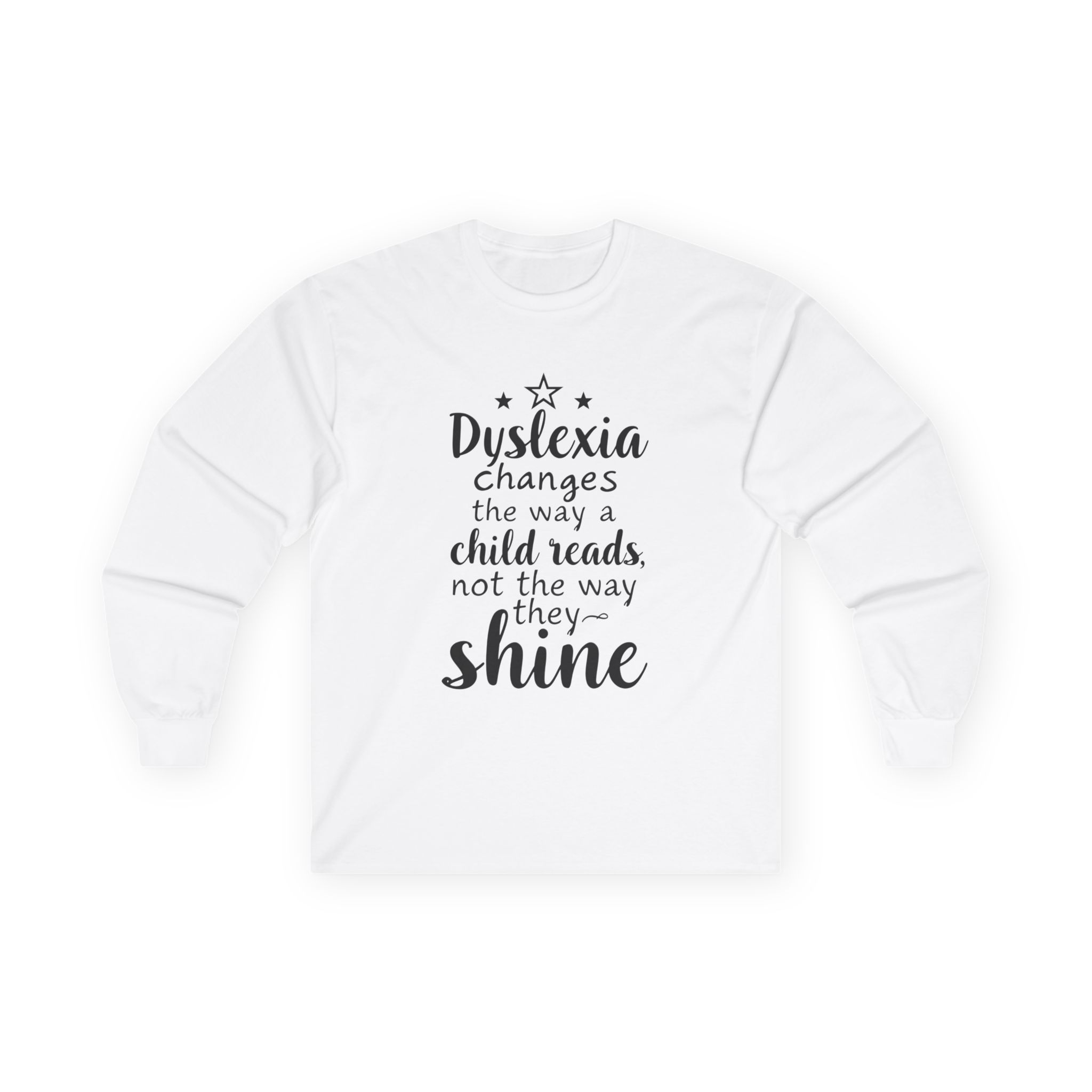 Dyslexia Changes the Way a Child Reads - Unisex Long Sleeve Tee - Image 2